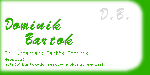 dominik bartok business card