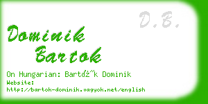 dominik bartok business card